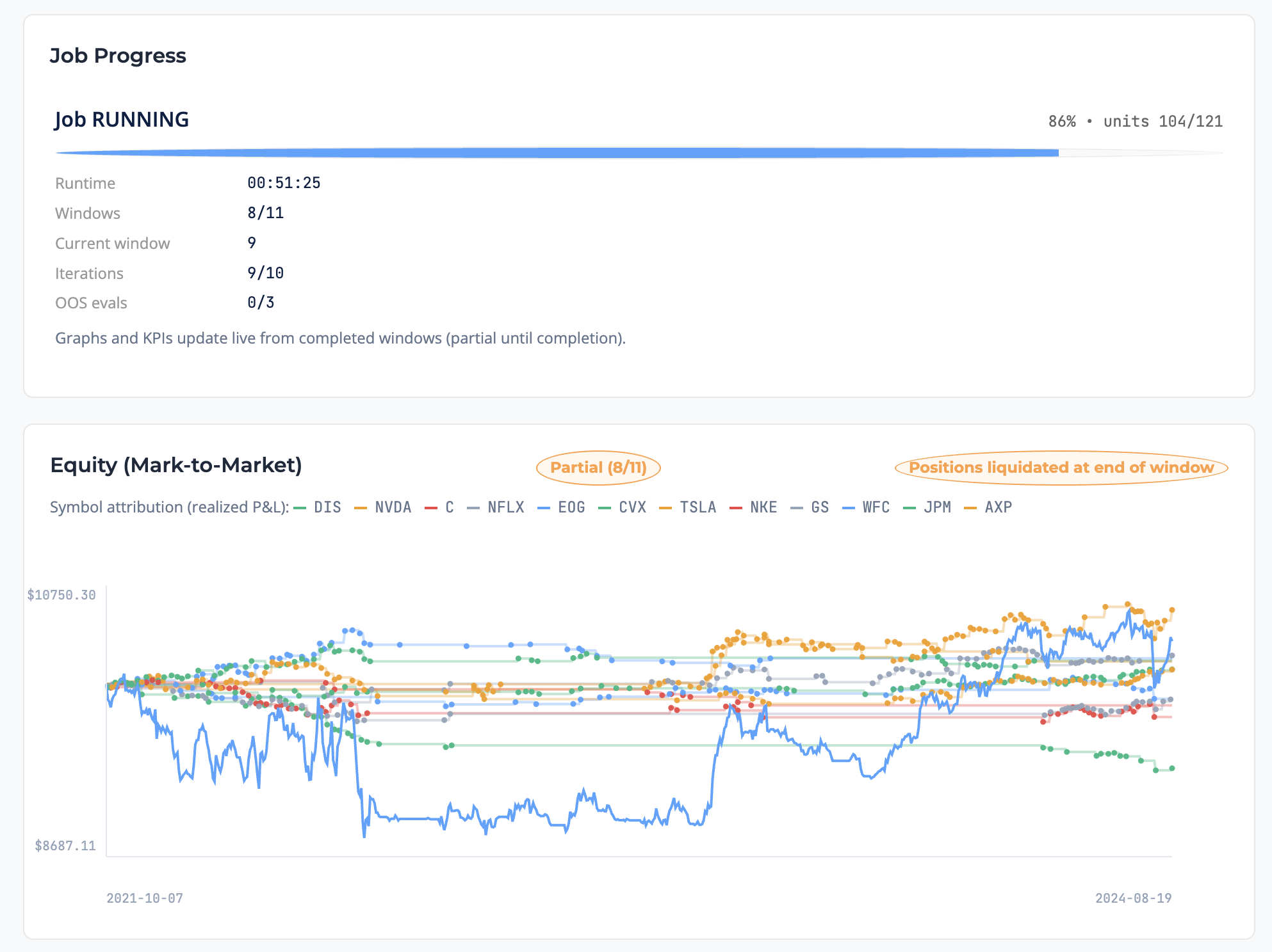Example of a running research job